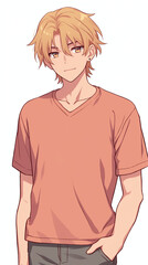Anime Boy Portrait in Casual Style