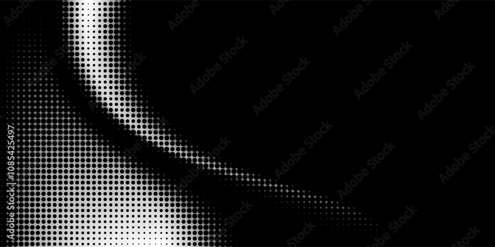 Poster dotted halftone gradient texture. vanishing polka dot background. repeating dots gradation pattern b