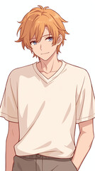 Anime Boy in Casual Outfit