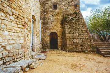 Old stone Châteaus and Manoirs in Roussillon, Vaucluse, in Southern France