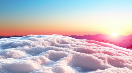 Obraz premium Serene Snowy Horizon at Twilight with Crisp Stillness