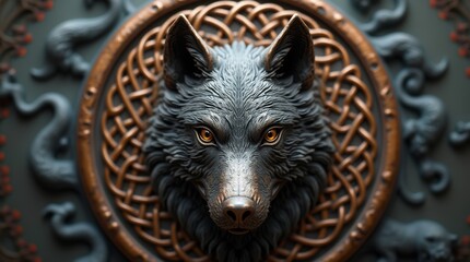 Wolf Symbol, Wild Wolf Digital Image.