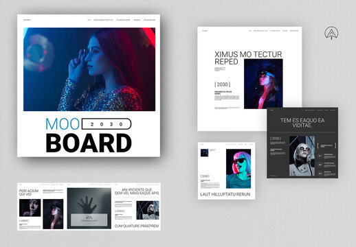 Social Mood Board Layout
