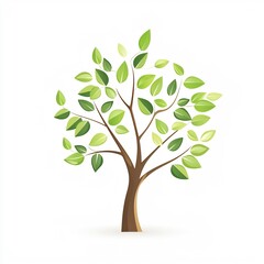 Clean and Modern Green Tree Icon Symbolizing Eco Friendly Sustainability