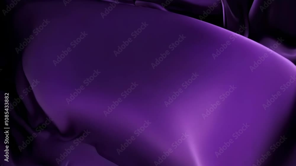 Poster motion animation of 3d neon purple and violet flowing light rays waves lines on black background. di
