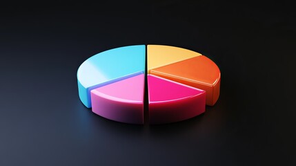Fototapeta premium Diversification is a wise investment strategy. Investors balance their portfolio across multiple assets, as shown by the pie chart. Candlestick charts track market movements, aiding decision-making. 