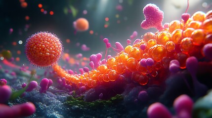 Naklejka premium Molecular dance