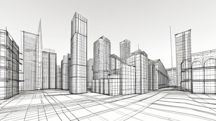 Fototapeta premium sketch of a building