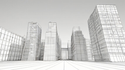 Fototapeta premium city skyscrapers
