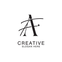 Modern Creative AF Logo Design. icon initial Based Monogram and Letters in Luxury vector