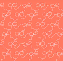 Hand drawn seamless pattern with bows