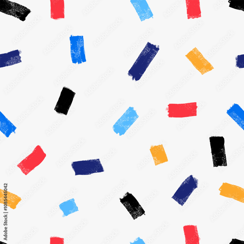 Poster seamless abstract paint pattern with artistic ink stains. template vector background with brushes st