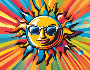 colorful Creativity with cool isolated pop art style background