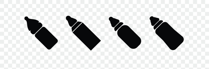 Baby bottle icon. feeding bottle glyph icon.