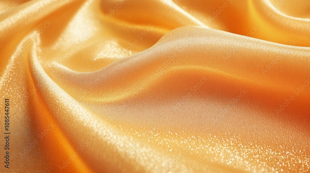 Aufkleber a piece of fabric with a gold color and a shiny texture
