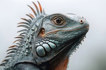 Fototapeta premium A Close Up View Of A Blue Iguana