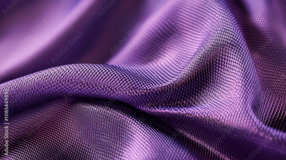 Poster a purple fabric with a pattern of squares and diamonds