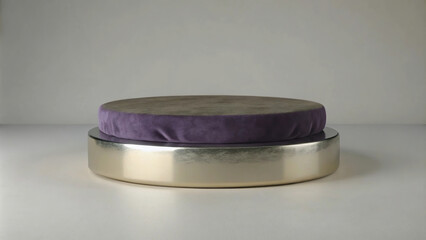 Warm lighting and a layered podium design make this space perfect for presentations.