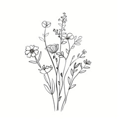 Flower Bouquet PNG Meadow Flower Transparent PNG