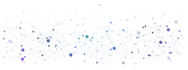 Abstract Tech Network with Dots and Lines. Digital Technology Background