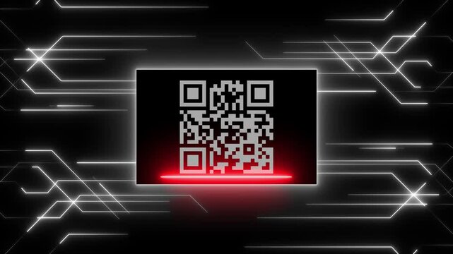 QR code for payment. Scan qr code icon with laser.