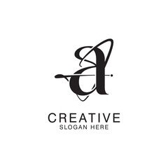 Modern Creative AJ Logo Design. icon initial Based Monogram and Letters in Luxury vector