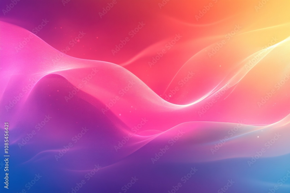 Aufkleber abstract colorful wave art vibrant gradient blends symbolizing affection, empathy, and dynamic emoti