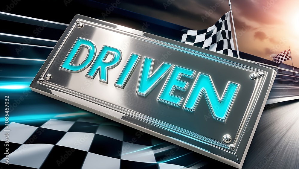Poster metallic sign displaying 
