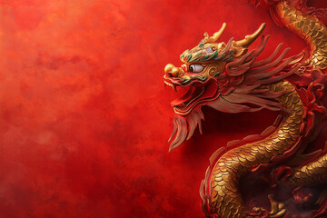Fototapeta premium Chinese New Year with dragon wallpaper