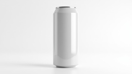 Professional soda can mockup featuring a blank surface, reflective metallic finish, and visible top details, perfect for product branding.