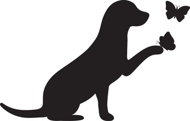 Dog Silhouette Vector Illustration for Nature and Pet Inspired Designs