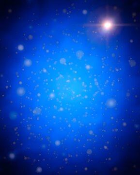 Rich Blue Background with Golden Sparkles and Light Flares for Elegant Design, Generative AI