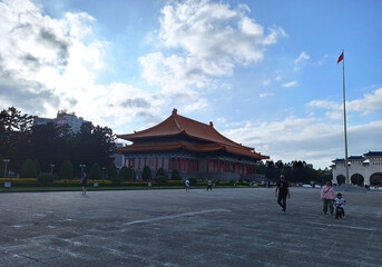 Taipei City,Taiwan-13.11.2022:Chiang Kai Shek memorial hall on a sunny day. Taipei city, Taiwan.