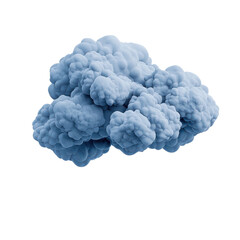 soft blue cloud with fluffy texture, creating calming atmosphere