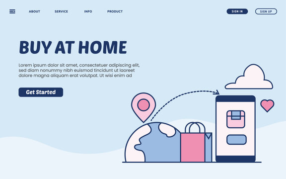 Buy At Home Landing Page