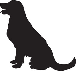 Dog Silhouette Vector Illustration Perfect for Pet and Lifestyle Themes.