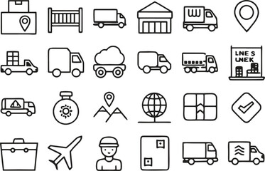 shopping icons set