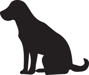 Dog Silhouette Vector Image for Posters Stickers and Apparel Design.