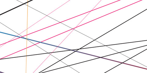 Abstract geometric Luxury multi colour line pattern on white background.