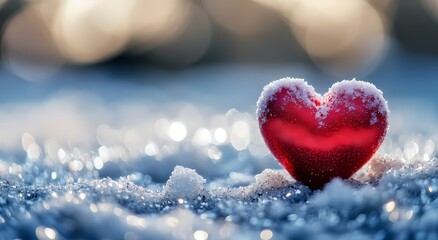 Obraz premium heart in the snow
