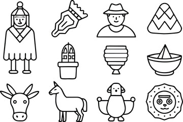 Obraz premium set of icons of the zodiac