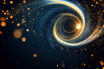 Obraz premium Spiral Flow Particle Abstract Technology Illustration