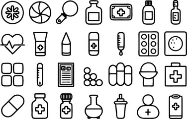 set of medical icons