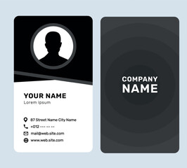 Modern business card template. Clean and minimalistic design emphasizes the corporate identity of the company. The image reflects professionalism and elegance.