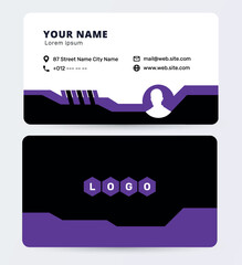 Modern business card template. Clean and minimalistic design emphasizes the corporate identity of the company. The image reflects professionalism and elegance.