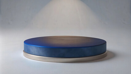 Warm lighting and a layered podium design make this space perfect for presentations.