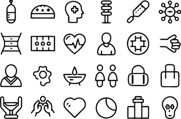 medical icons set