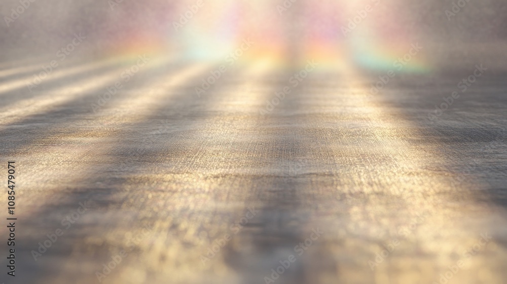 Poster a serene view of light reflections on a textured surface, creating a calming atmosphere.