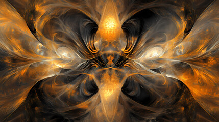 Divine consciousness and energy in peace before the creation of the universe in the void. Infinite. Illustration