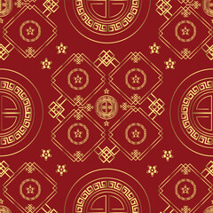  vector illustration of backgrounds with golden chinese oriental background seamless pattern